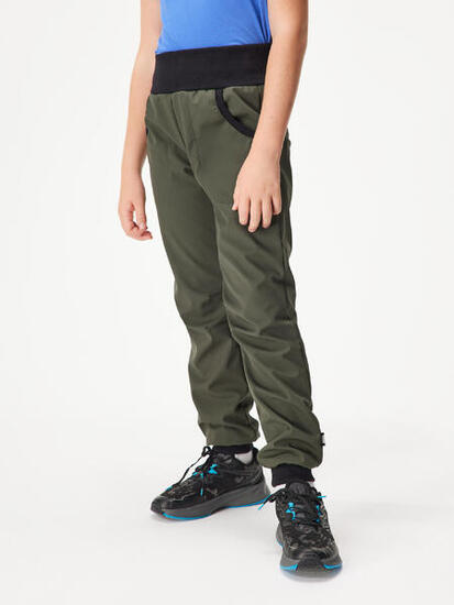 Softshell-Hose mit Fleece für Kinder Street, Khaki