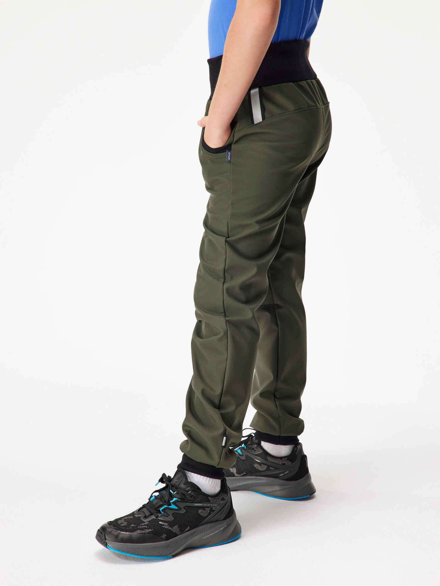 Softshell-Hose mit Fleece für Kinder Street, Khaki 2/6