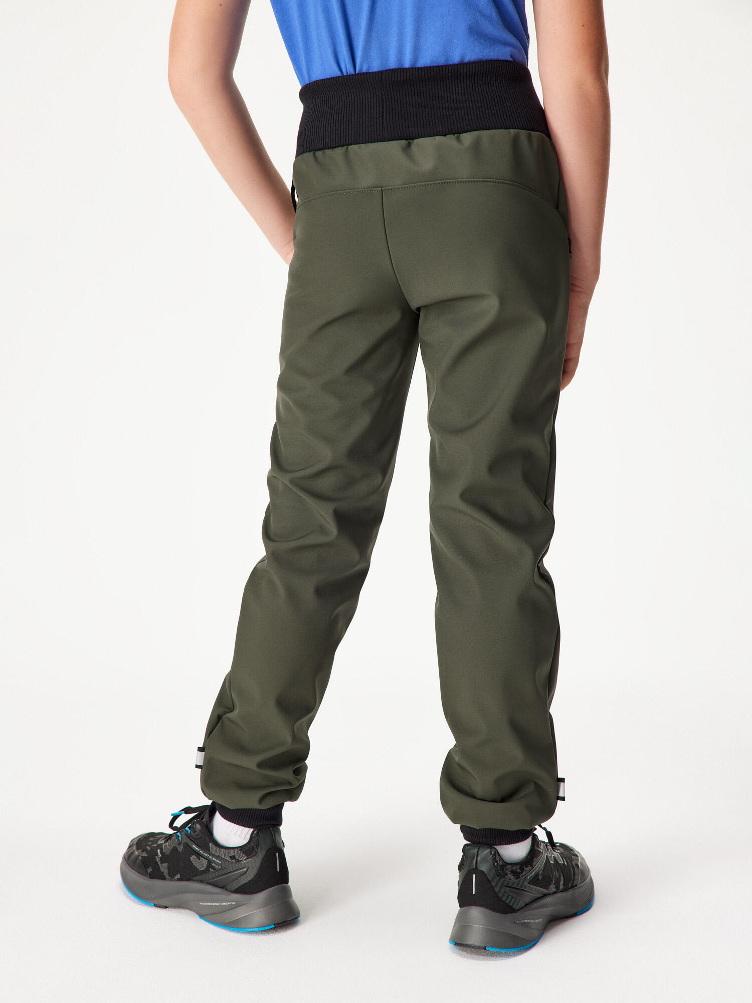 Softshell-Hose mit Fleece für Kinder Street, Khaki 3/6