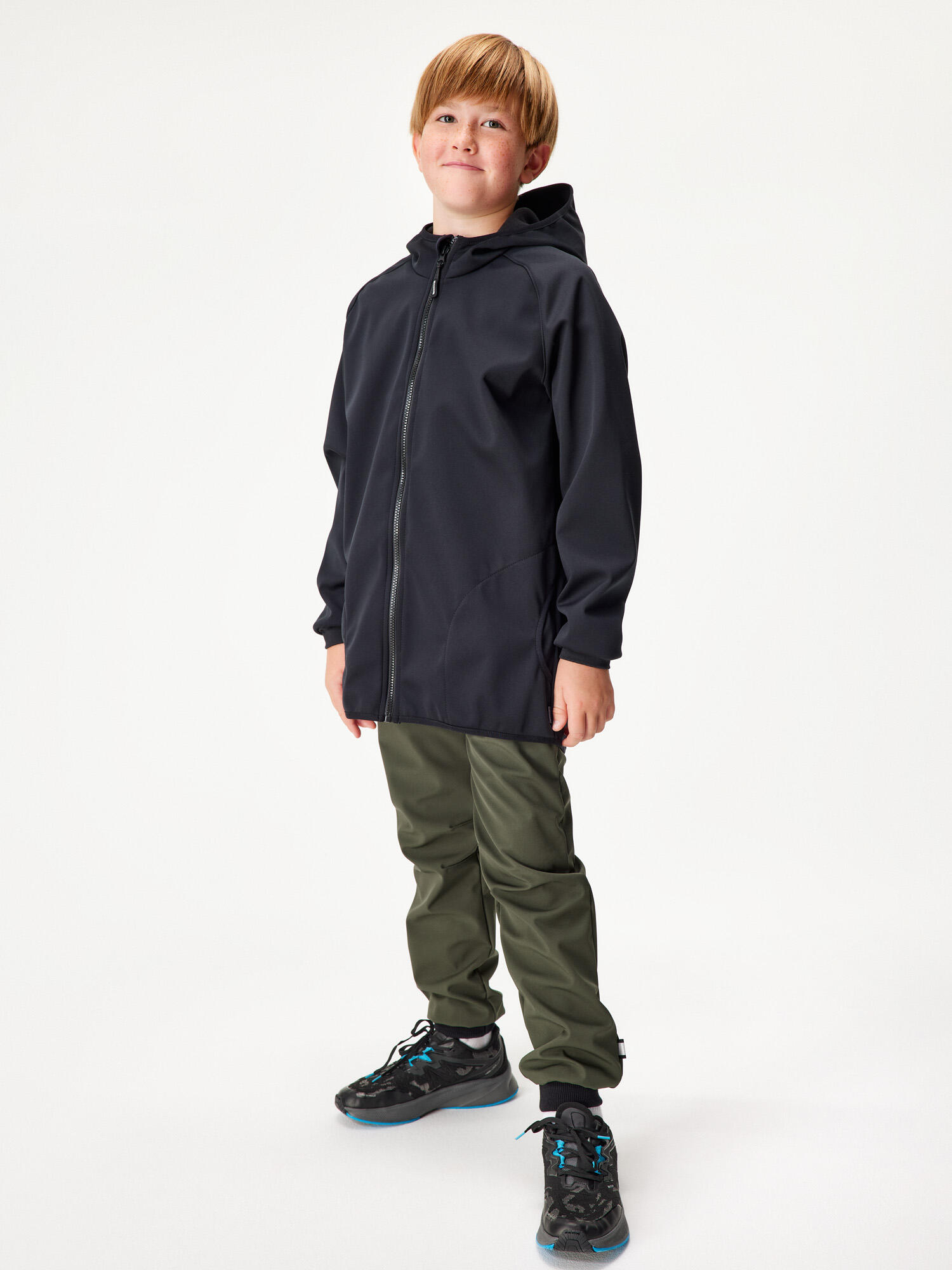 Softshell-Hose mit Fleece für Kinder Street, Khaki 5/6