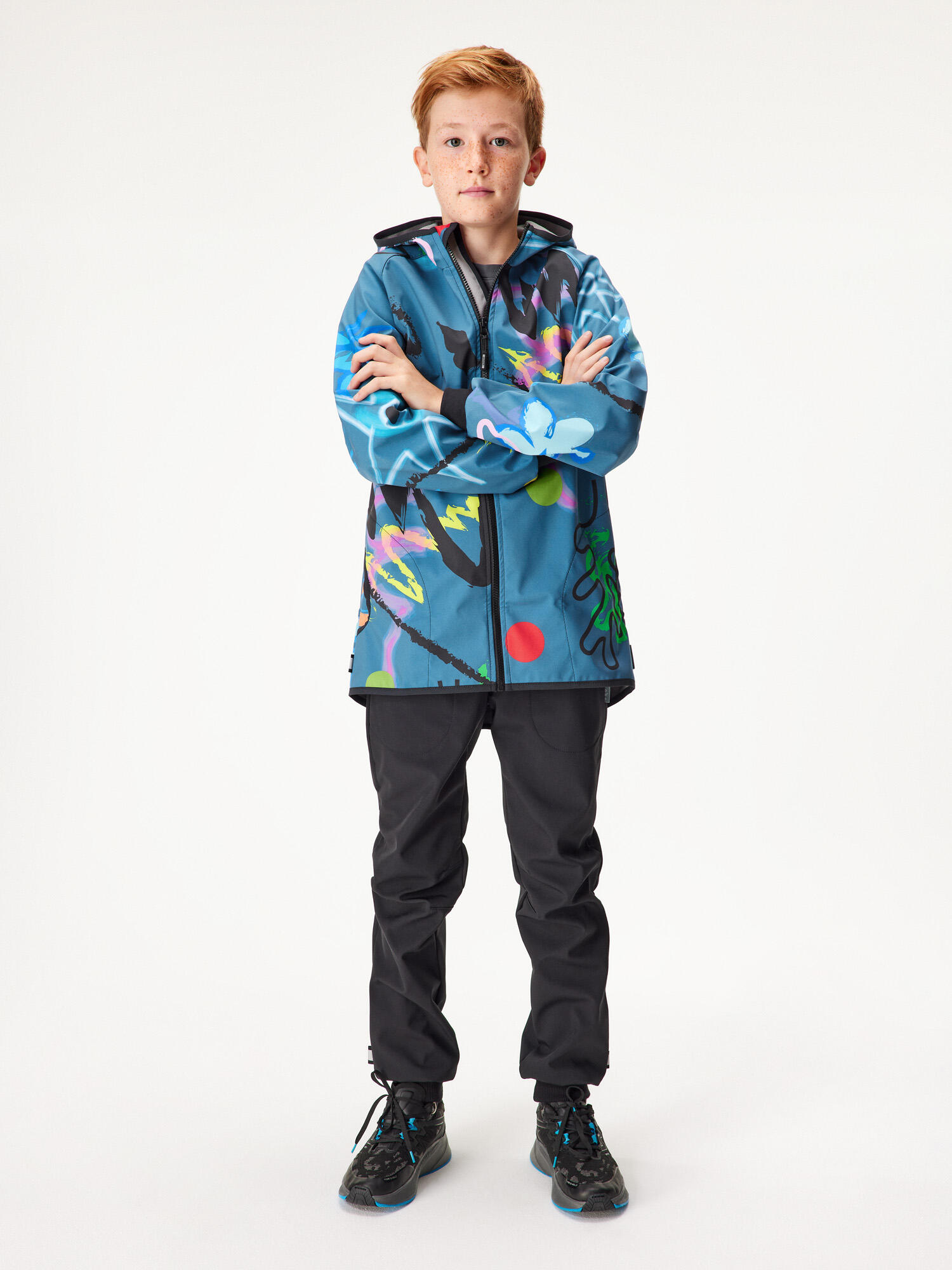 Softshell-Jacke mit Fleece für Kinder Basic, Kobalt, Fantasie 3/6