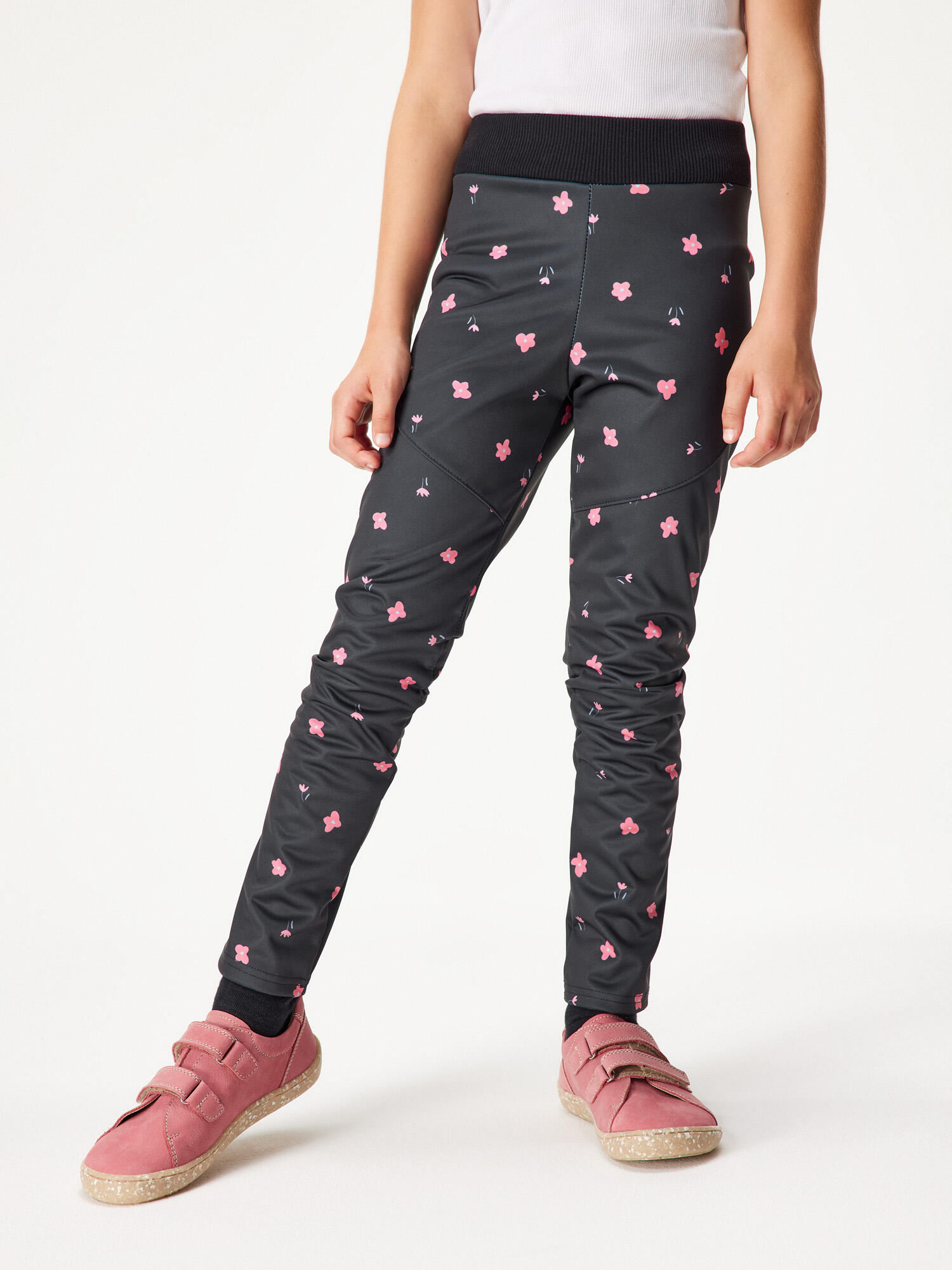 Elastische Softshell-Hose mit Fleece für Kinder Sporty, Blumen 2/7
