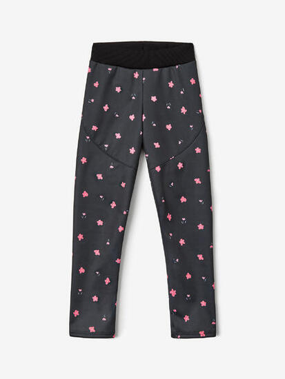 Elastische Softshell-Hose mit Fleece für Kinder Sporty, Blumen