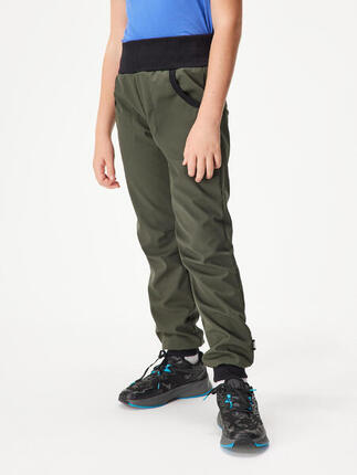 Softshell-Hose mit Fleece für Kinder Street, Khaki