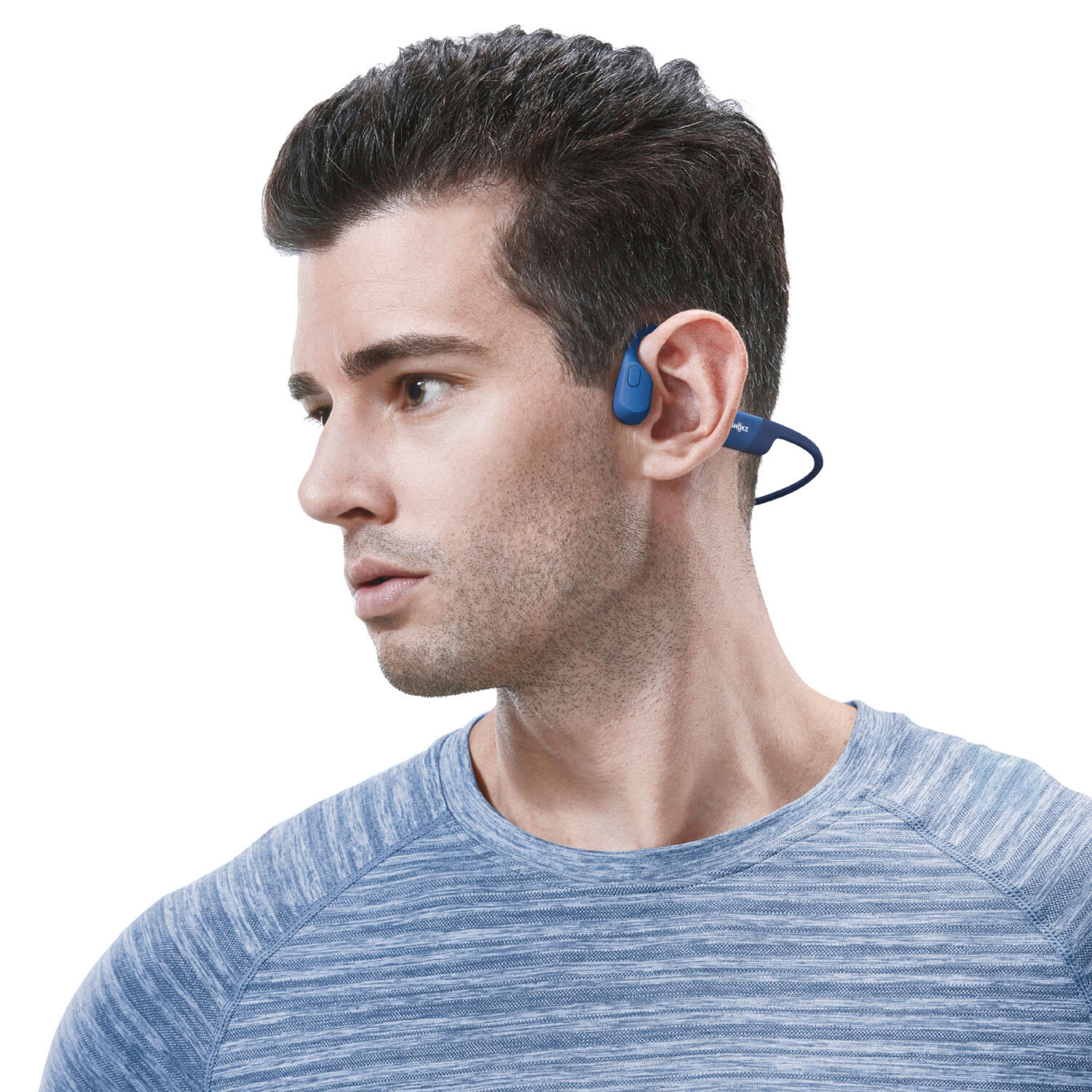 Casque sport sans fil Shokz OpenRun Bluetooth avec réduction du bruit Bleu 3/5