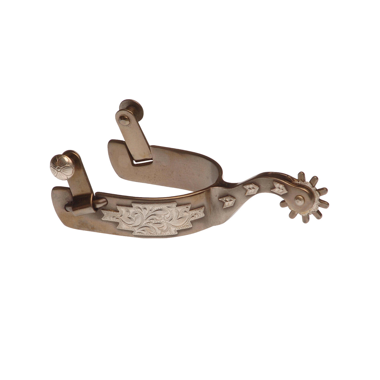 Esporas western inox com decorações prateadas 2/2
