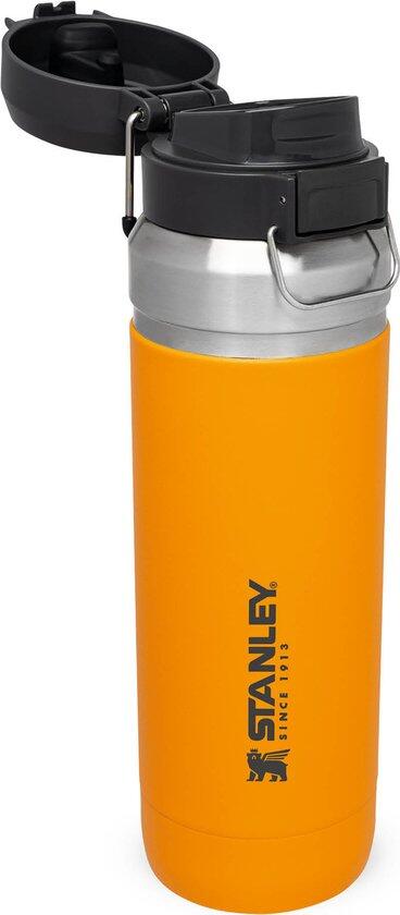 Waterfles - Thermosfles 1L Wandelen Fitness RVS Drinkfles - Deksel Met Drukknop 7/9