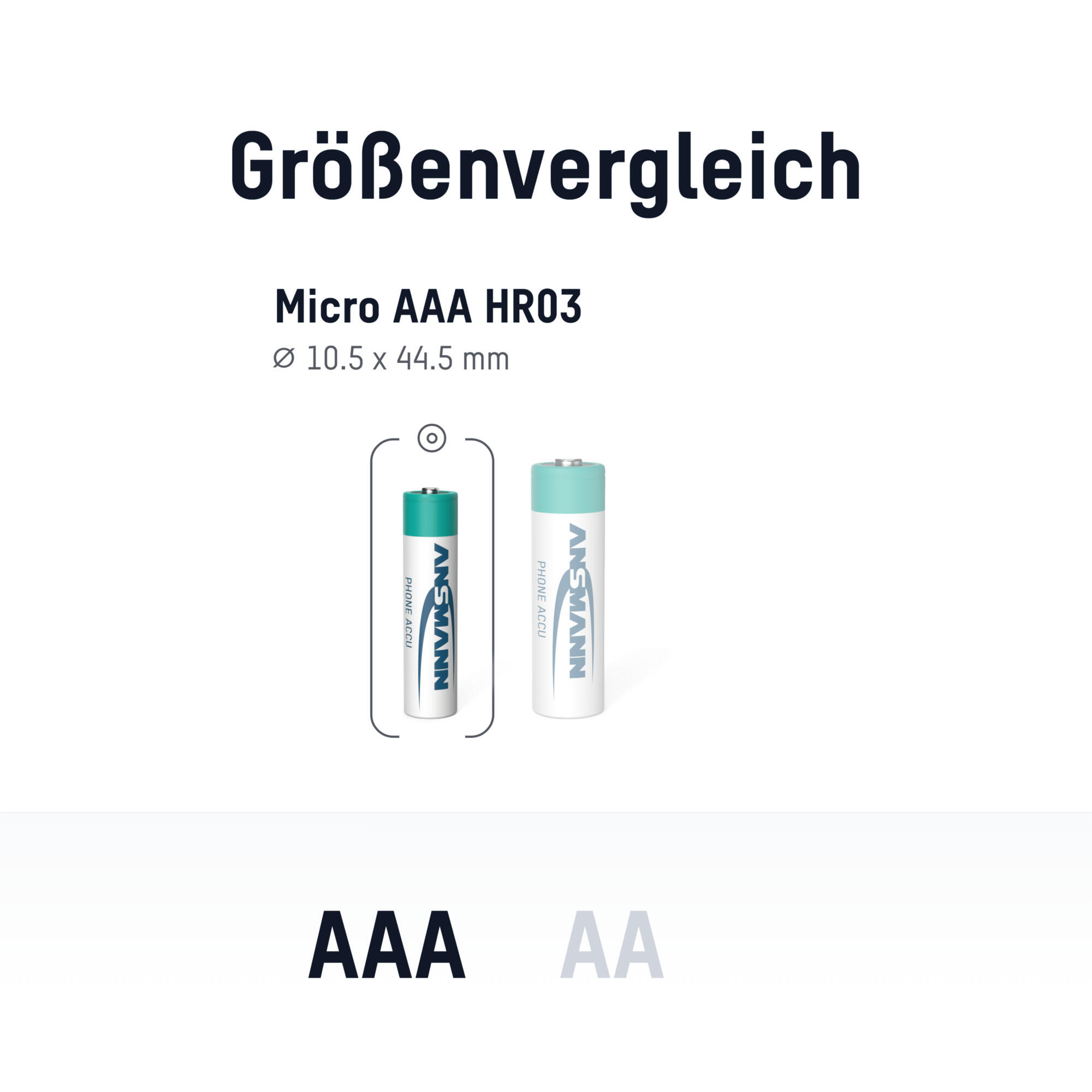 ANSMANN Akku AAA Micro 800 mAh 1,2V NiMH - 6 Stück, wiederaufladbar mit maxE, 2/7