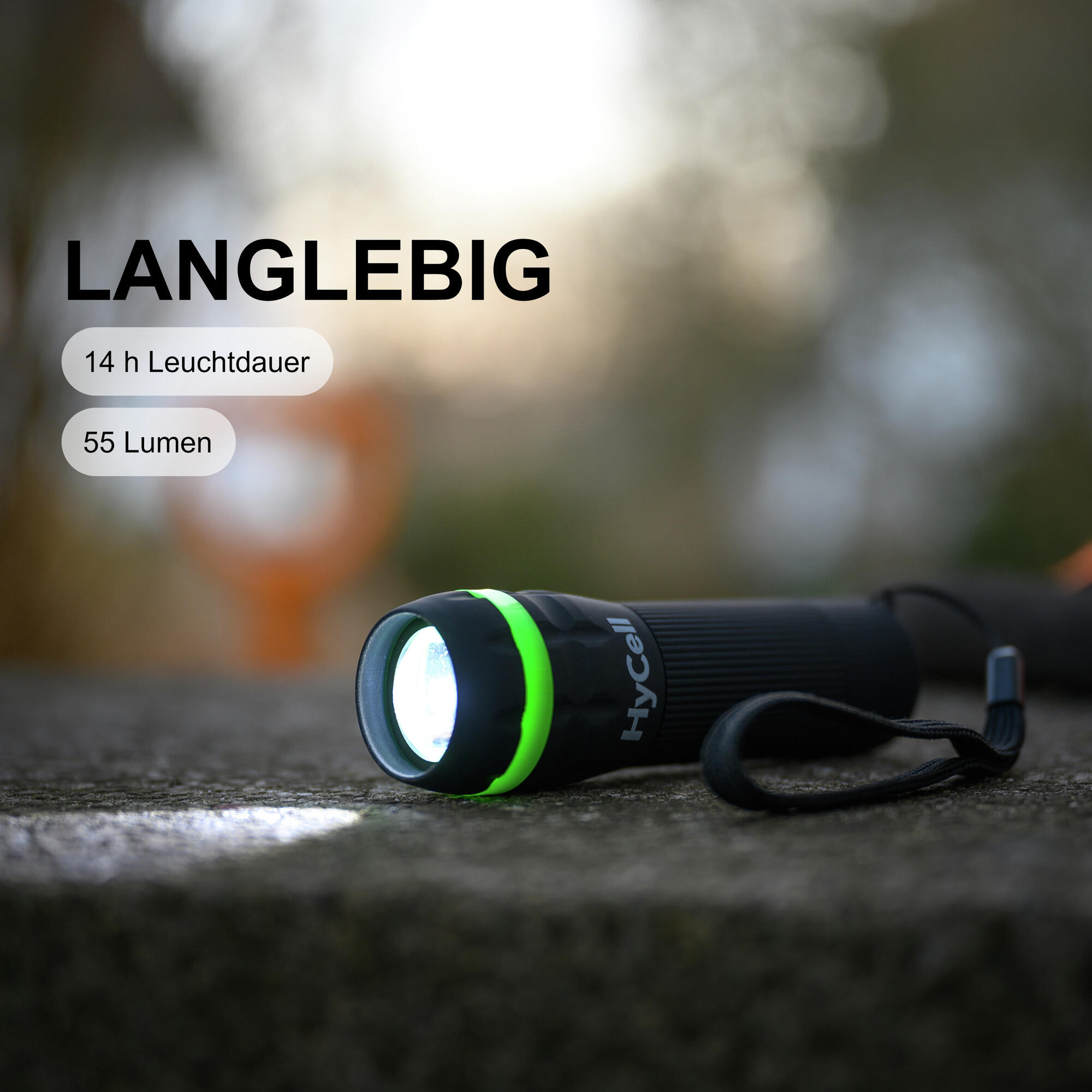 HyCell Mini LED Taschenlampe zoombar & fokussierbar inkl. AAA Batterien 3/7