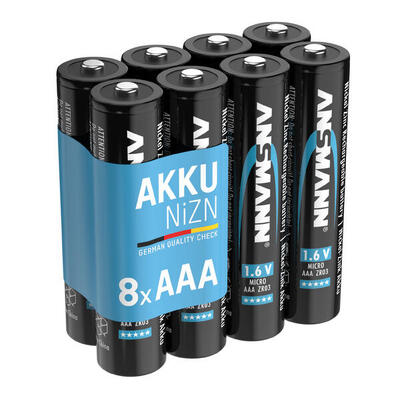 NiZn Akku AAA 900mWh- 8 Stück