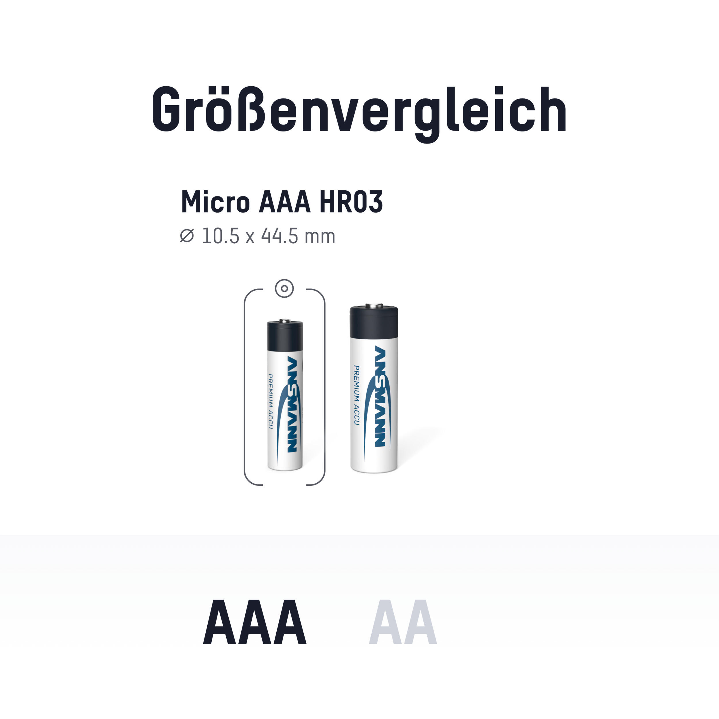 Ansmann oplaadbare Ni-MH batterij micro AAA 1100 mAh 4-pack 7/7