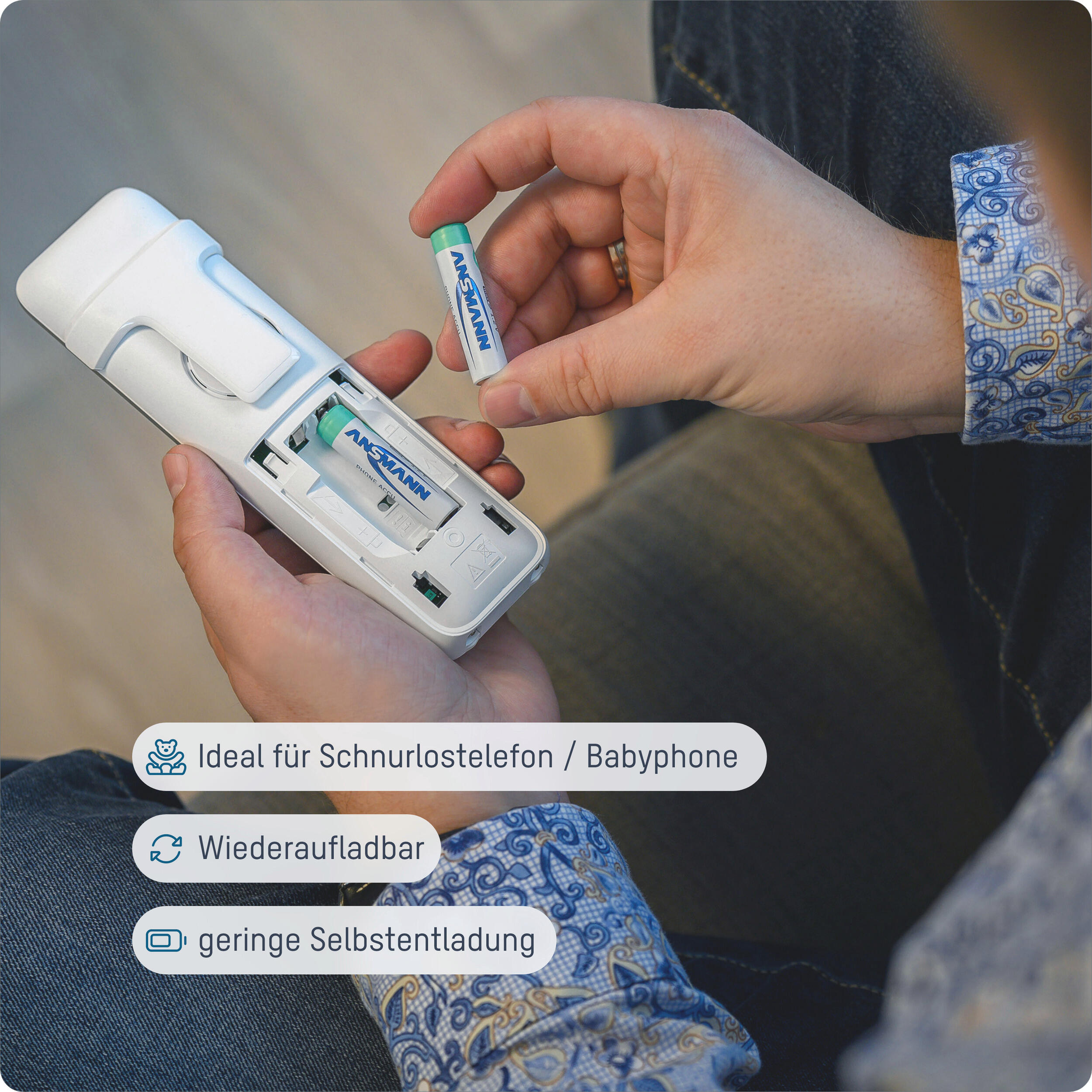 Micro AAA Akku 800 mAh Geringe Selbstentladung 6/7
