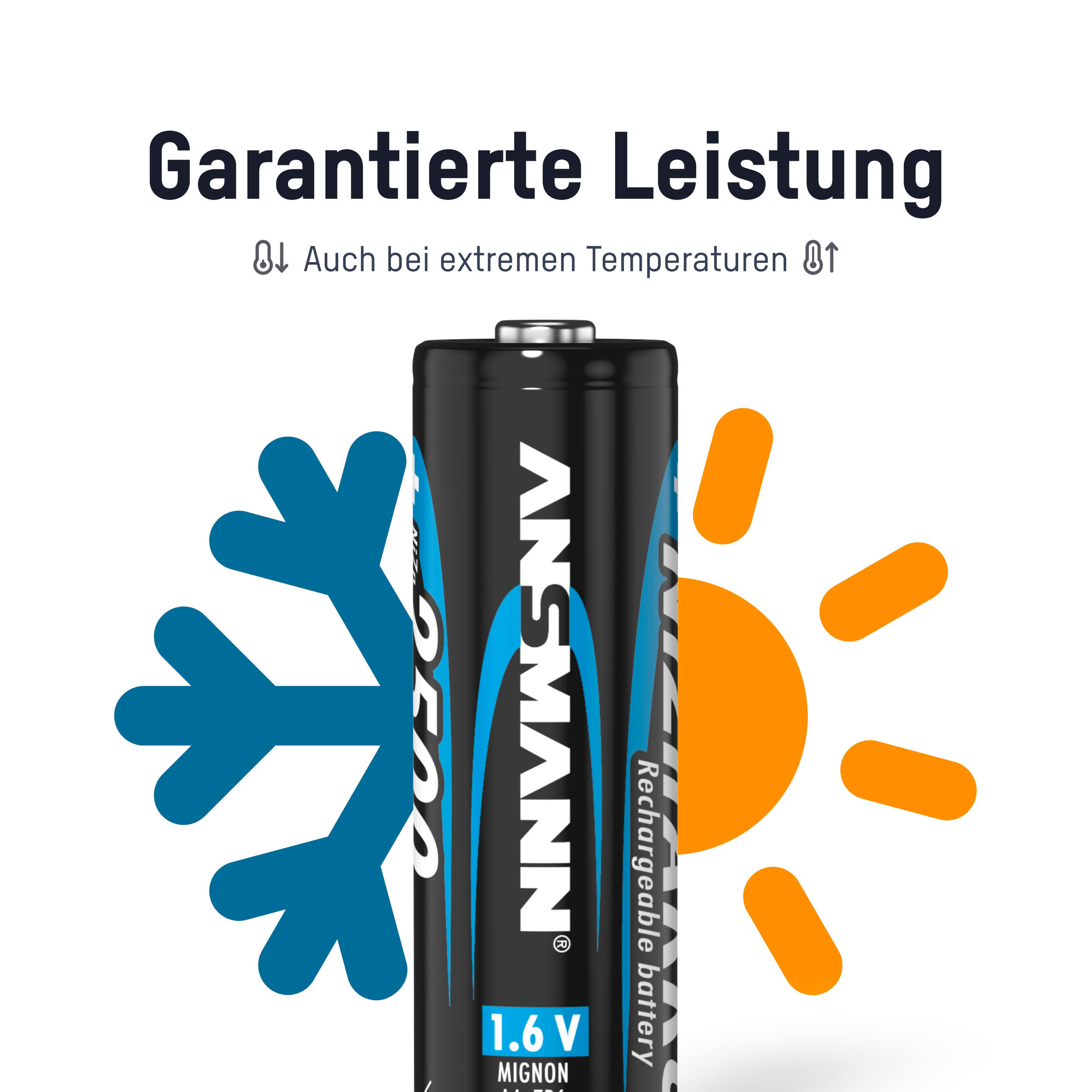 Akku Mignon AA 1500mAh 1,6V NiZn, 8 Stück, für Kamera, Controller 4/7