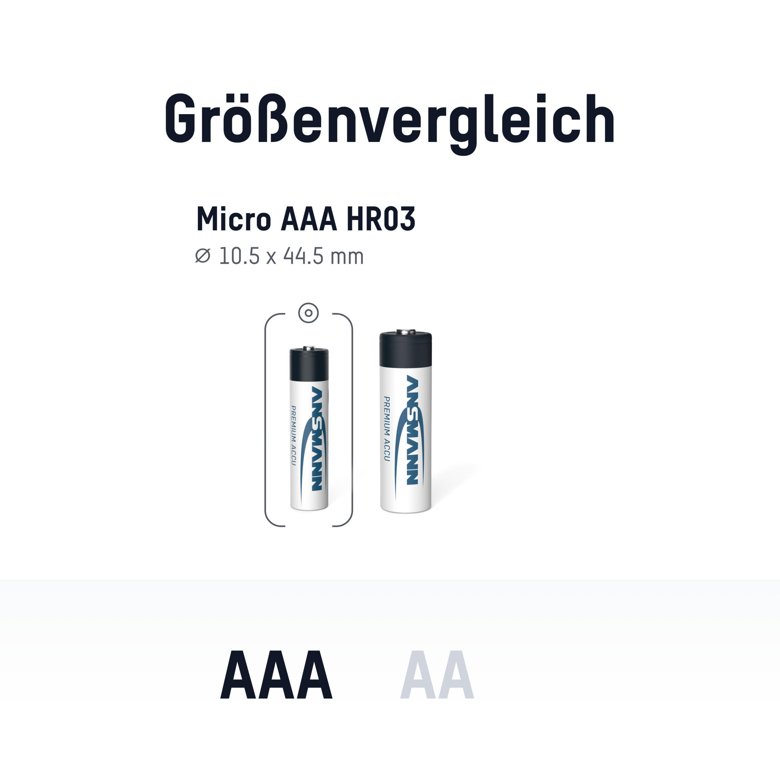 Ansmann oplaadbare Ni-MH batterij micro AAA 1100 mAh 4-pack 6/7