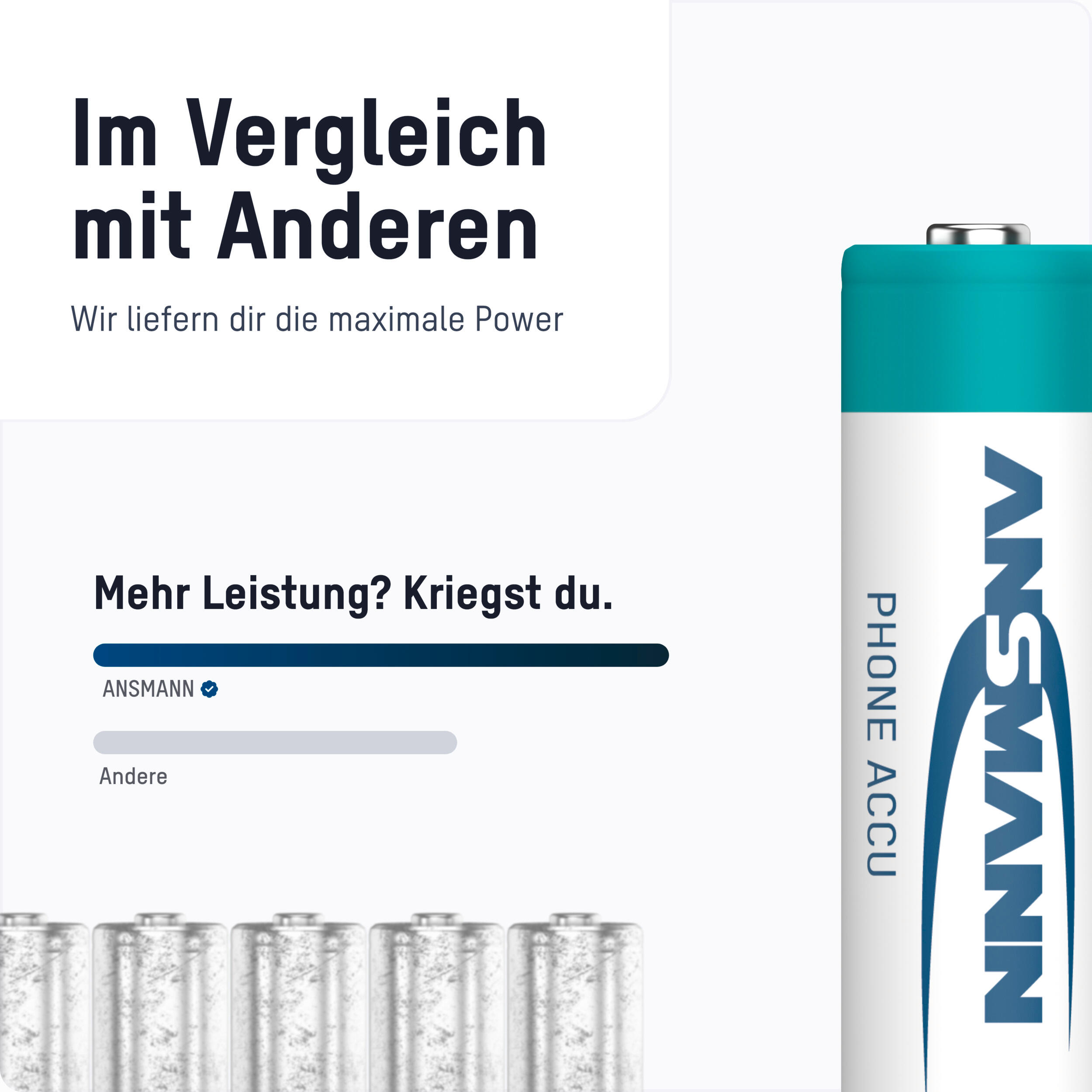 Telefon Akku Mignon AA LR06 1300 mAh 1,2V Ni-MH, 2 Stück 6/7