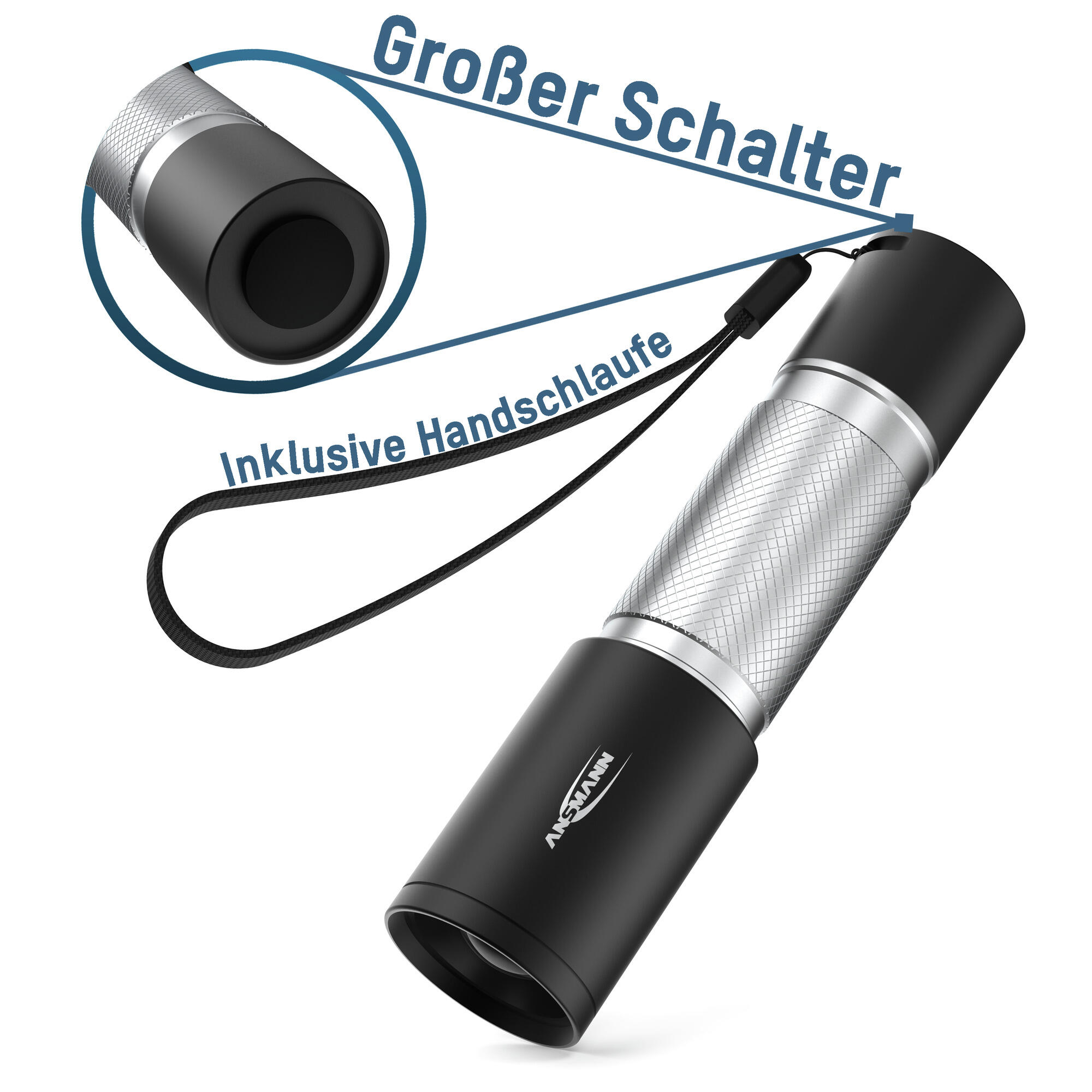 Ansmann LED Taschenlampe Daily Use 270B inkl. 3× Micro AAA / LR03 Batterien 4/7