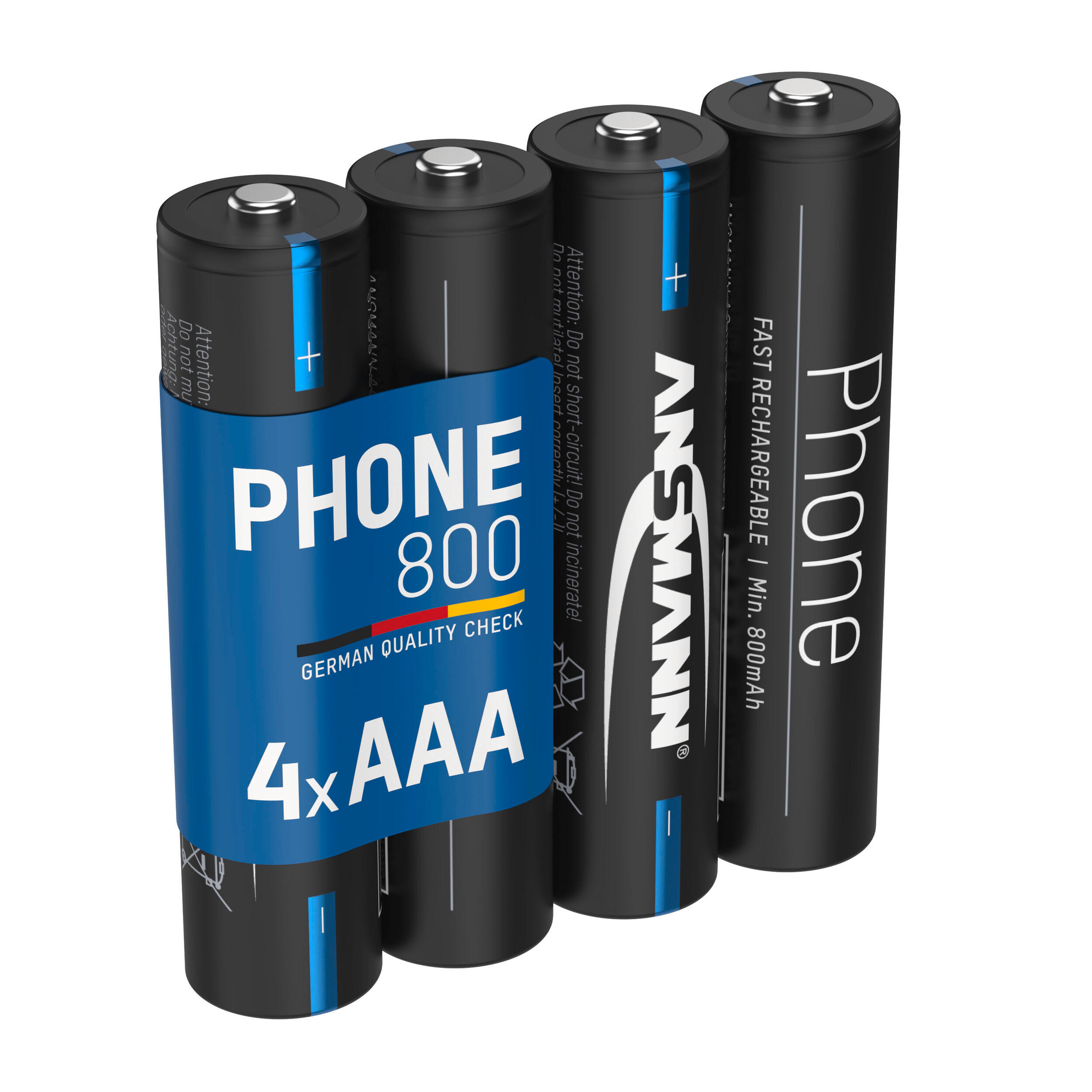 Telefon Akku AAA 800mAh 1,2V, 4 Stück, DECT 2/7