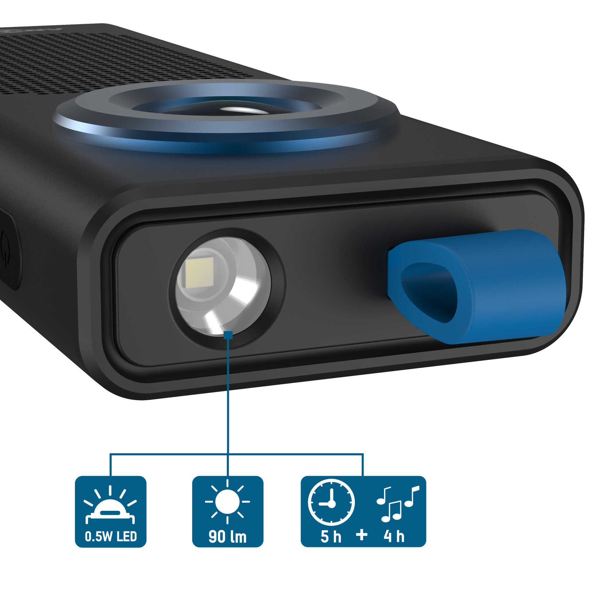 Wireless Lautsprecher mit LED Taschenlampe 3/7