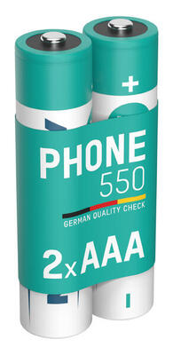 Telefon Akku AAA 550mAh 1.2V. 2 Stück. DECT