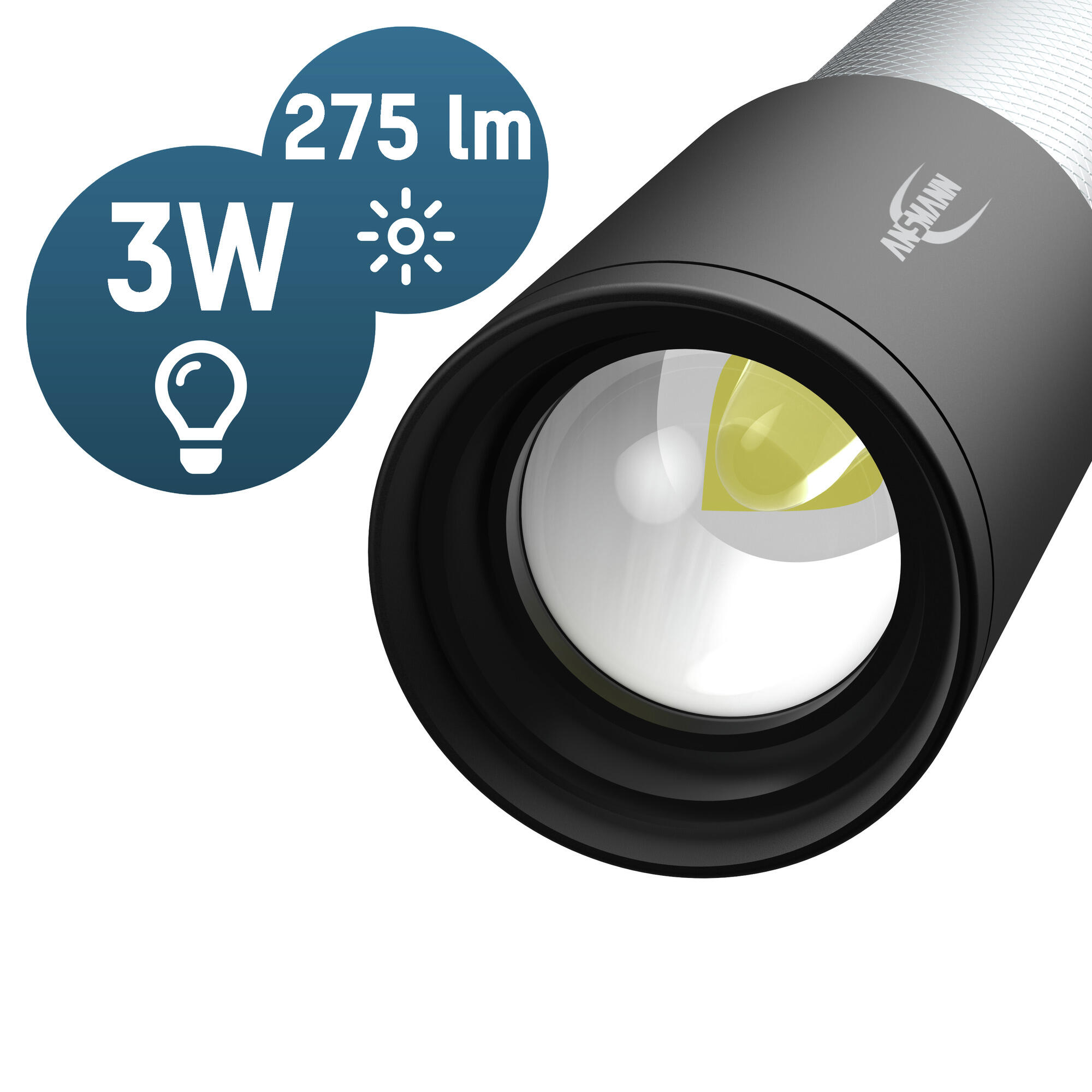 Ansmann LED Taschenlampe Daily Use 270B inkl. 3× Micro AAA / LR03 Batterien 2/7