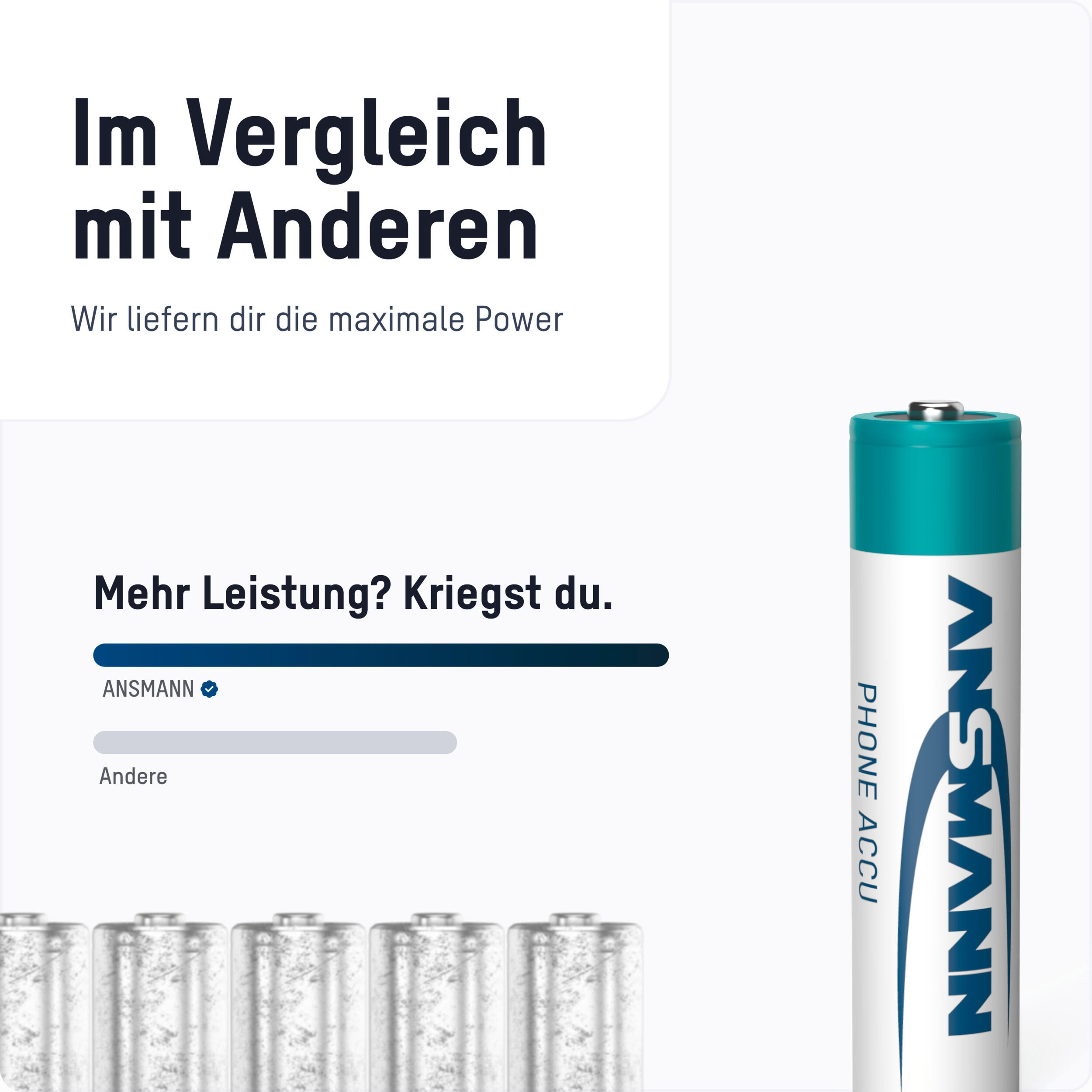 Telefon Akku AAA 800mAh 1,2V, 2 Stück, DECT 6/7