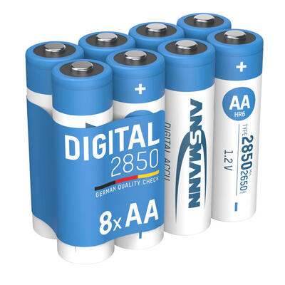 Akku Mignon AA. min. 2650 mAh. 8 Stück. 1.2V Ni-MH