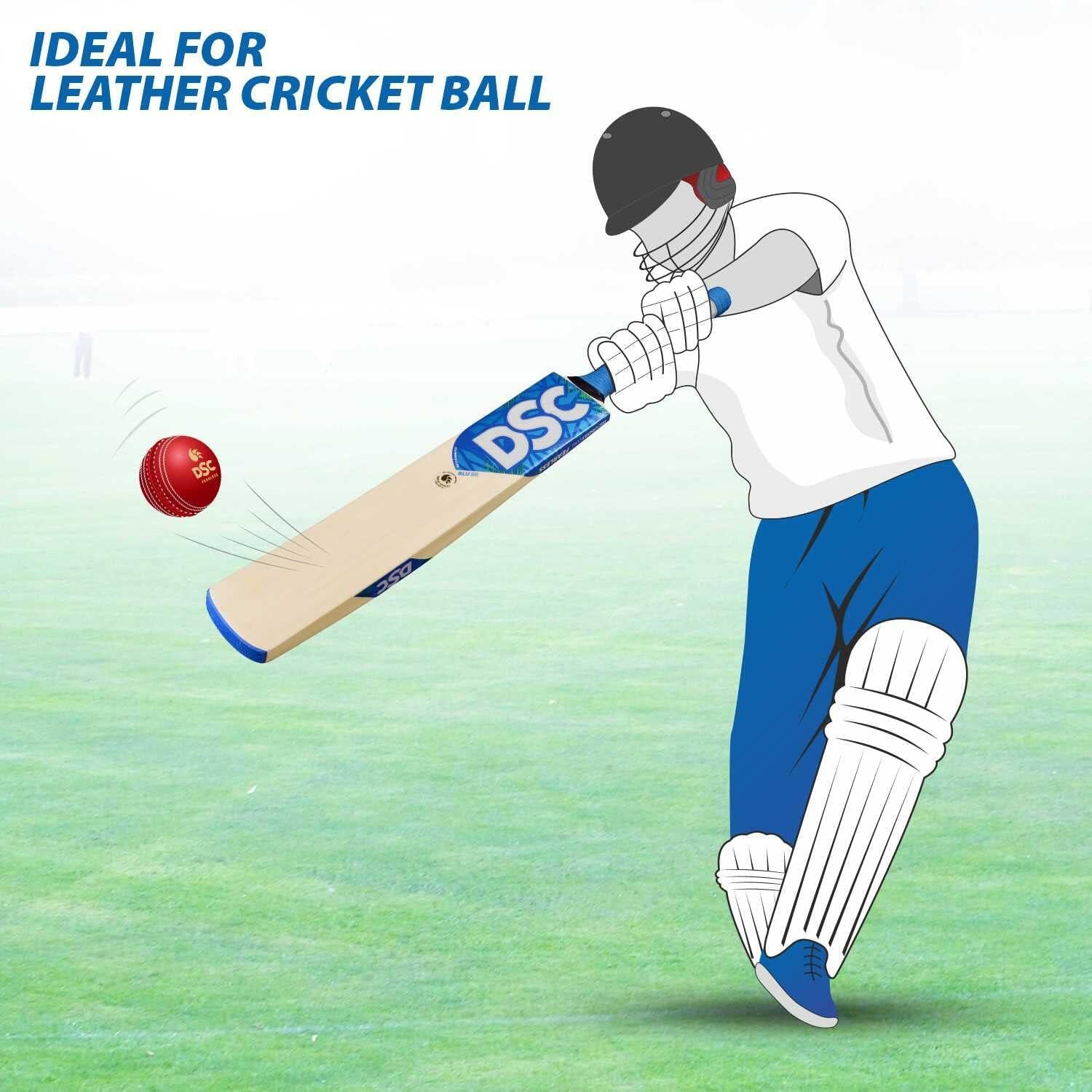DSC BLU 11 Kashmir Willow Cricket Bat 2023 | Massive Edges| Extended Power Zone 6/7