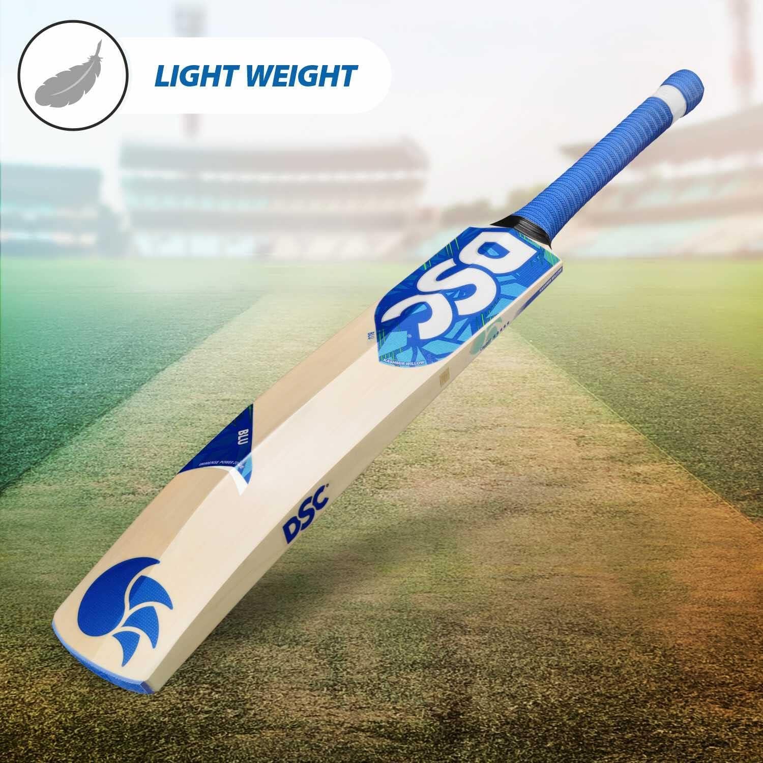 DSC BLU 11 Kashmir Willow Cricket Bat 2023 | Massive Edges| Extended Power Zone 5/7