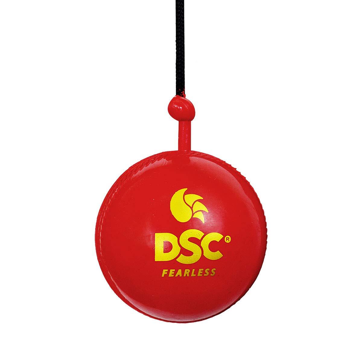 DSC DSC Hängender Übungs-Cricketball aus Gummi, Rot
