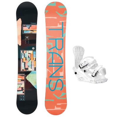 Trans Damen Snowboard Set FE 152 cm Schwarz + Pipe M Bindung