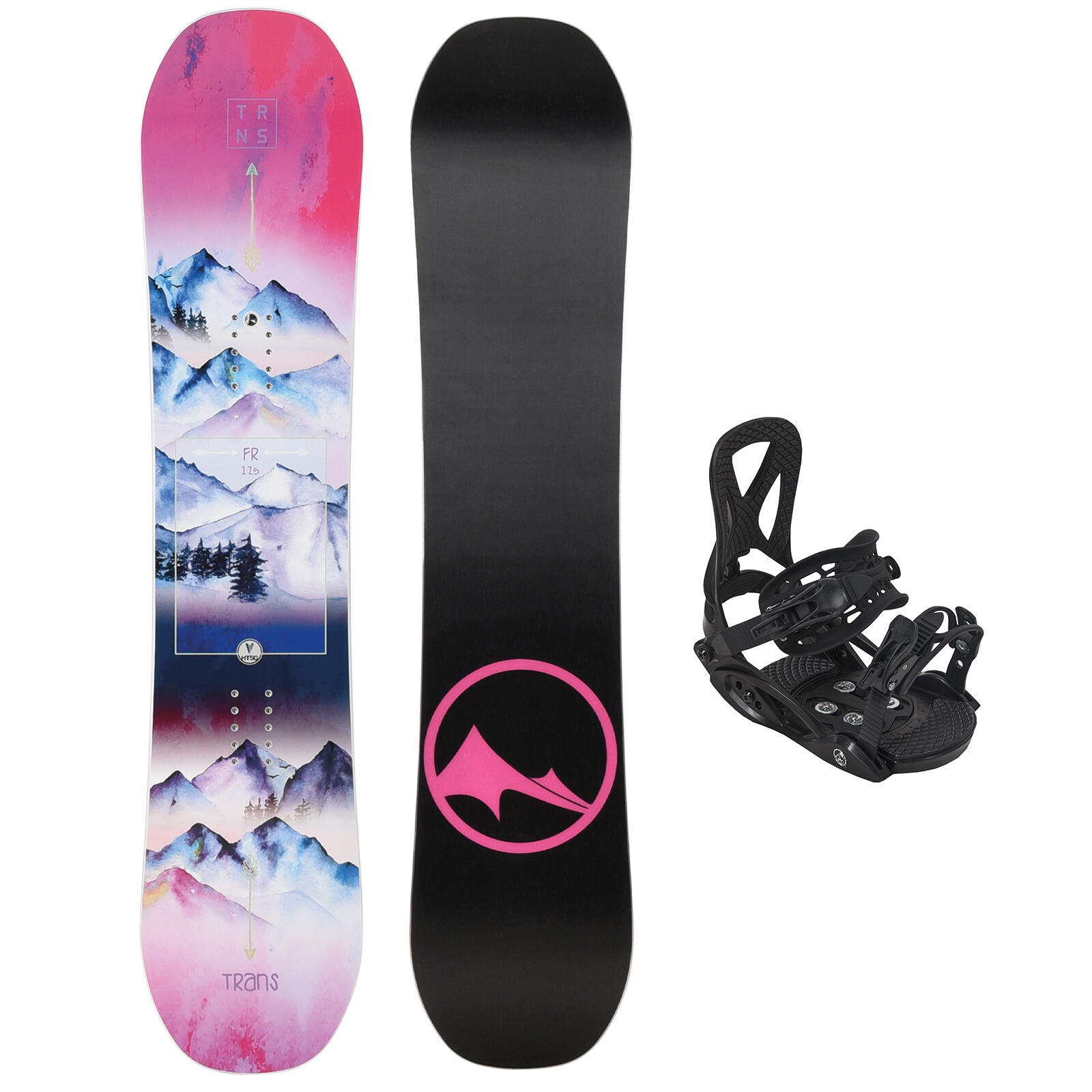 TRANS Trans Junior Snowboard Set FR 140 cm Pink + Eco Pure Bindung