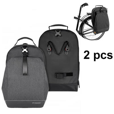 2x Fahrradkoffer. Fahrradrucksack mit Rahmen 2in1. 40l Wozinsky
