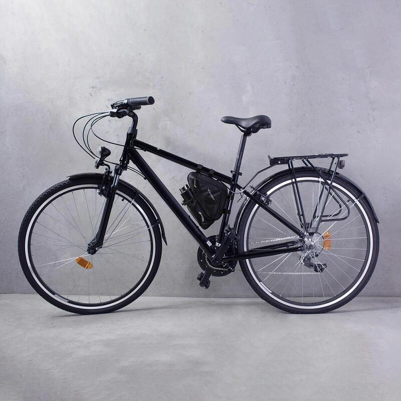 Geantă de cadru biciclete compartiment sticlă, buzunar plasă, Wbb23bk, negru