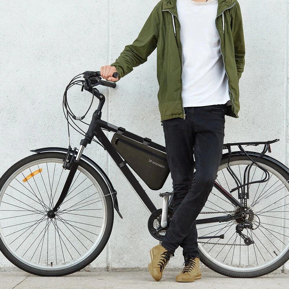 Wozinsky Rahmentasche für Fahrrad 3,5 L grau 5/7
