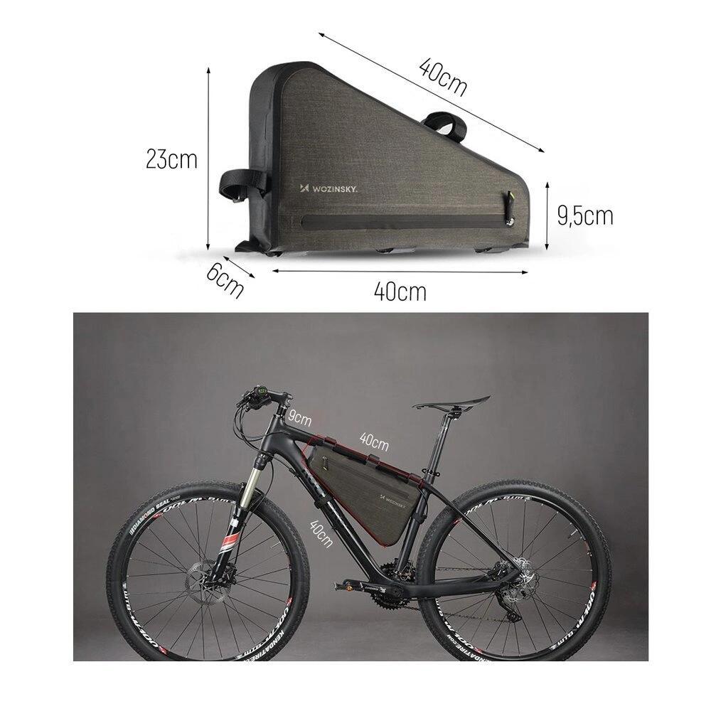 Wozinsky Rahmentasche für Fahrrad 3,5 L grau 7/7