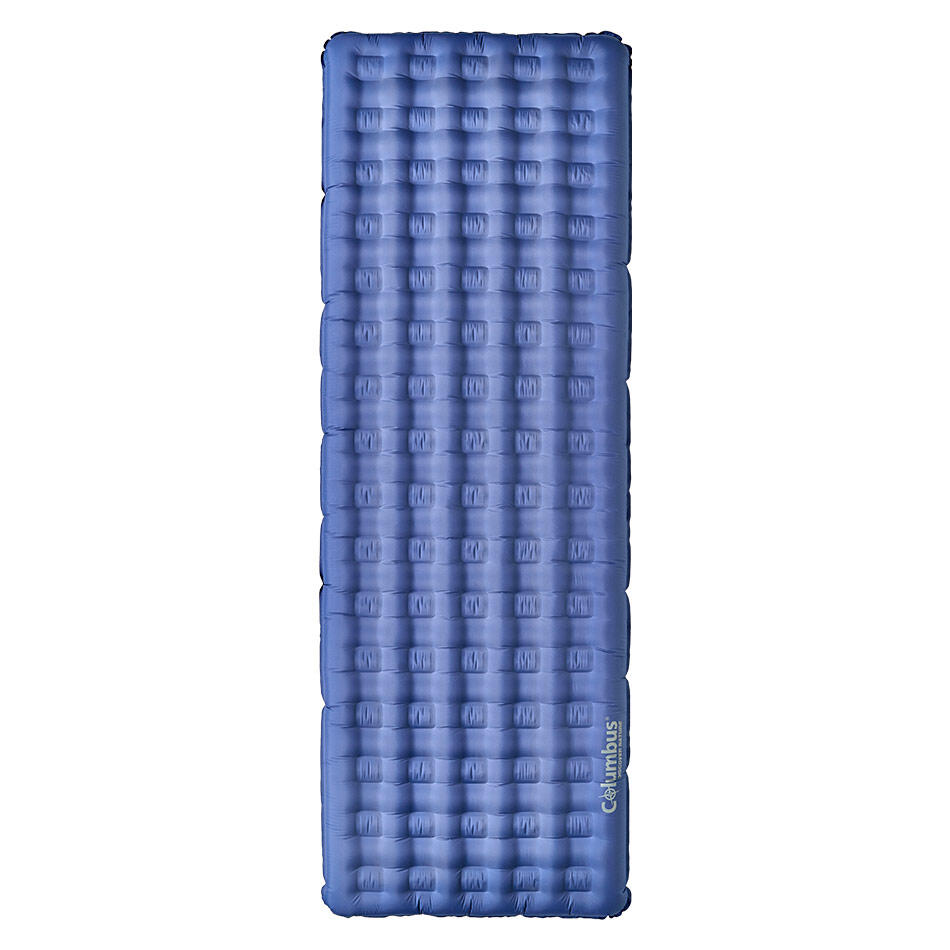 Columbus Outdoor - Columbus Pyrenees Inflatable Camping Mattress In Recycled Fabric Blue - Matelas - Bleu - 185 Cm - Decathlon
