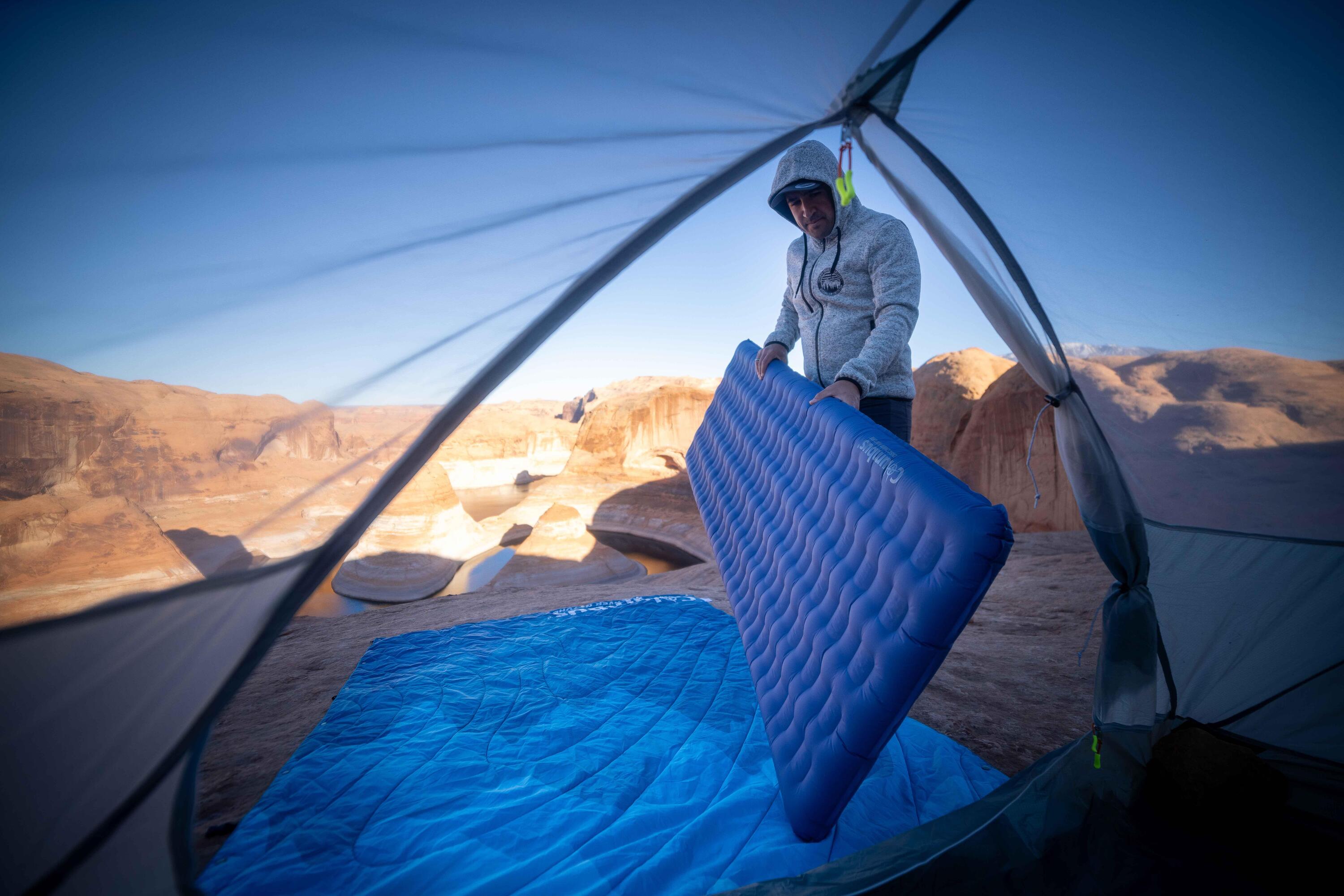 Columbus Pyrenees Inflatable Camping Mattress in recycled fabric Blue 6/6