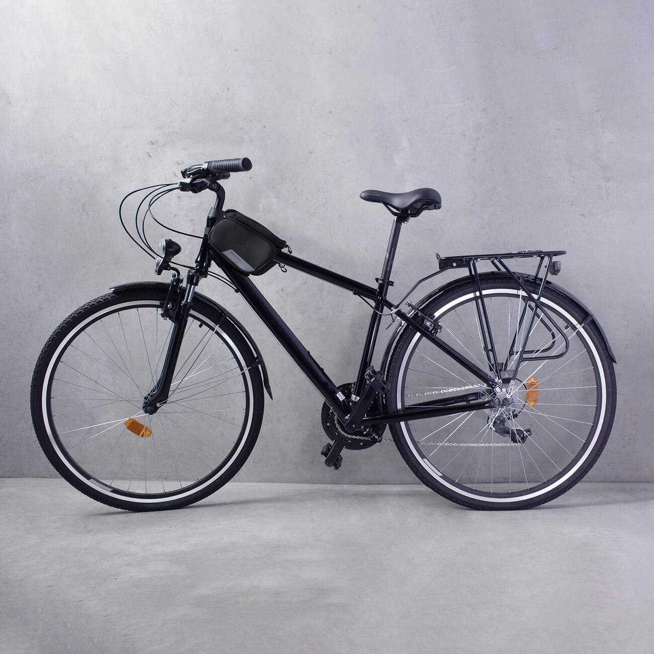Schwarze Fahrradtasche mit abnehmbarer Hülle für Smartphones bis 6,5 Zoll, 1,5L 7/7