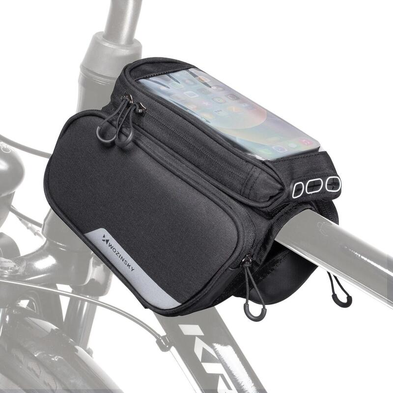 Sacoche de vélo pour cadre Wozinsky imperméable avec housse pour téléphone 1,5 L