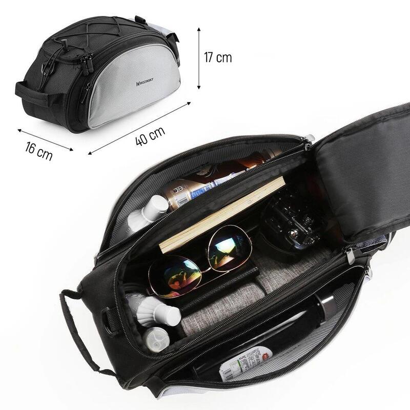 ROCKBROS Sacoche De Porte-Bagages Vélo 11 L, Sac Arrière De Vélo Isotherme Multifonction, Sac De