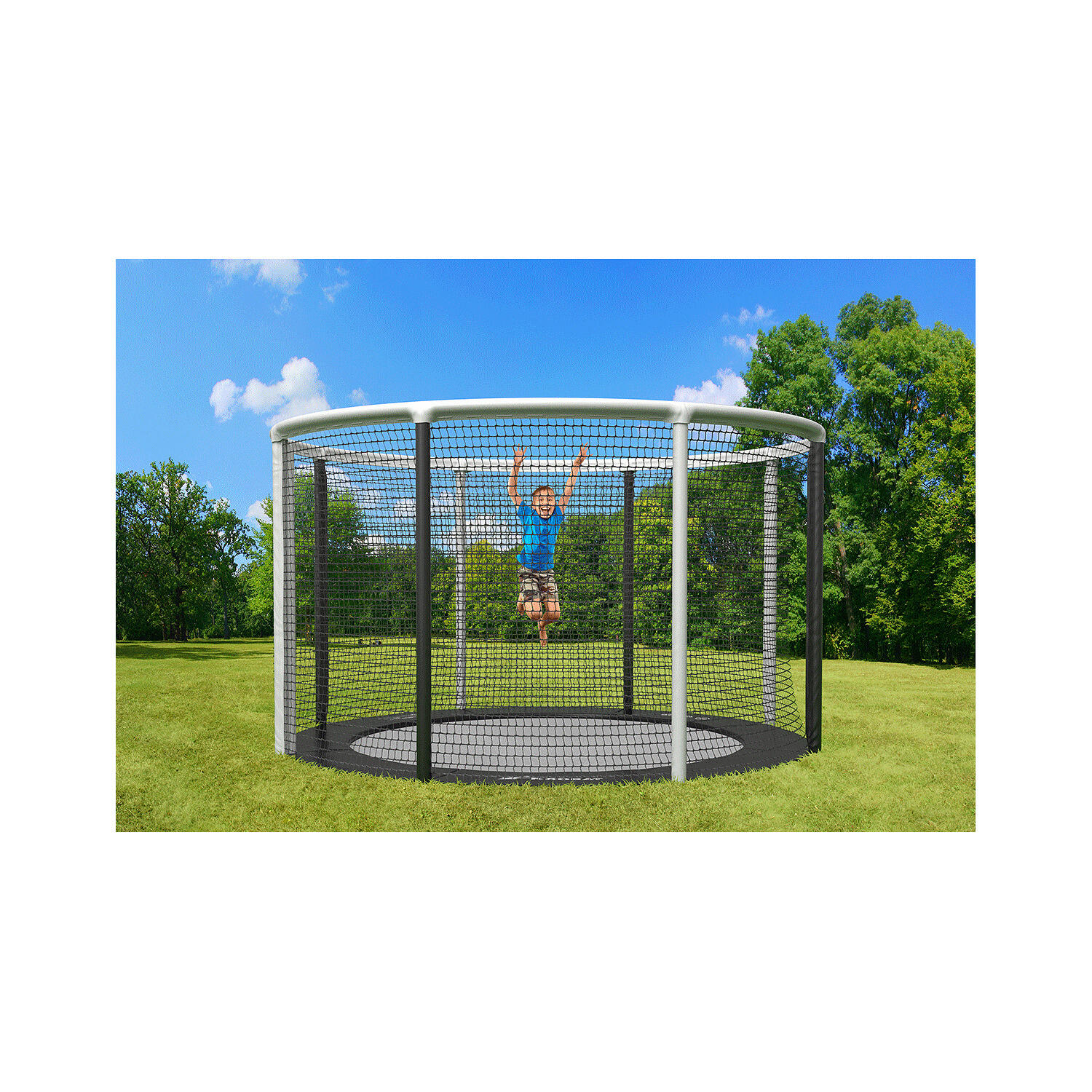 Trampolin Gallus Inground 305 cm Grau-Schwarz Trampolin Unisex Grau 2/3