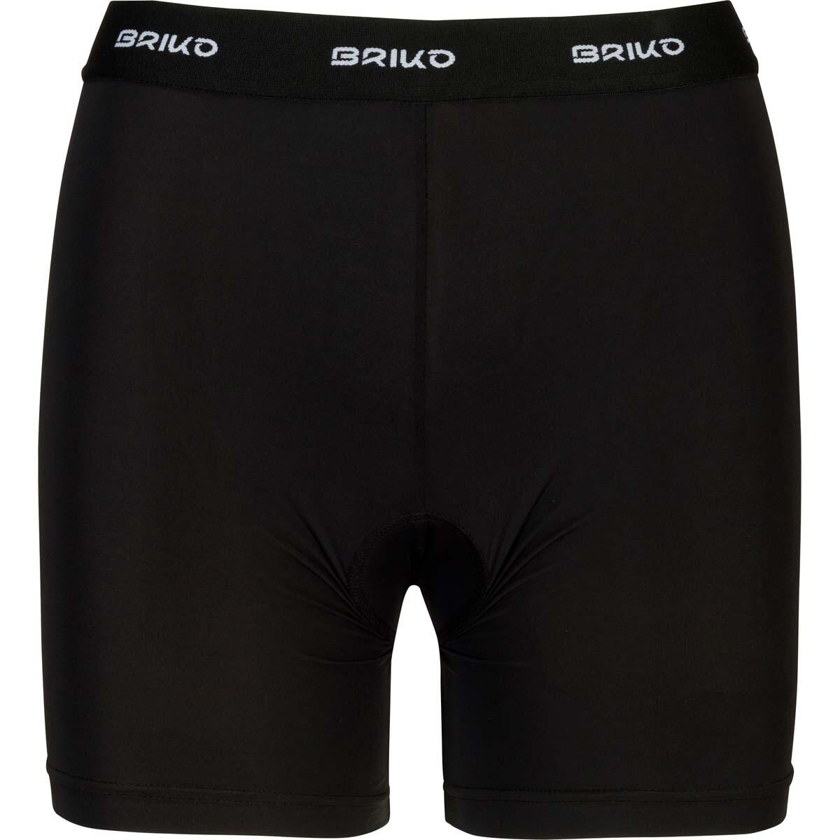 BRIKO briko culotte pantaloncino nero da donna in materiale sintetico da ciclismo e