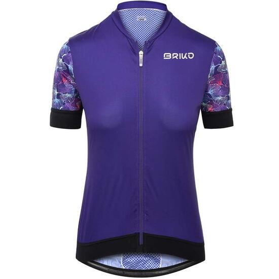 briko t-shirt viola da donna in da ciclismo e bici road