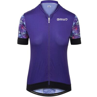 briko t-shirt viola da donna in materiale sintetico da ciclismo e bici road