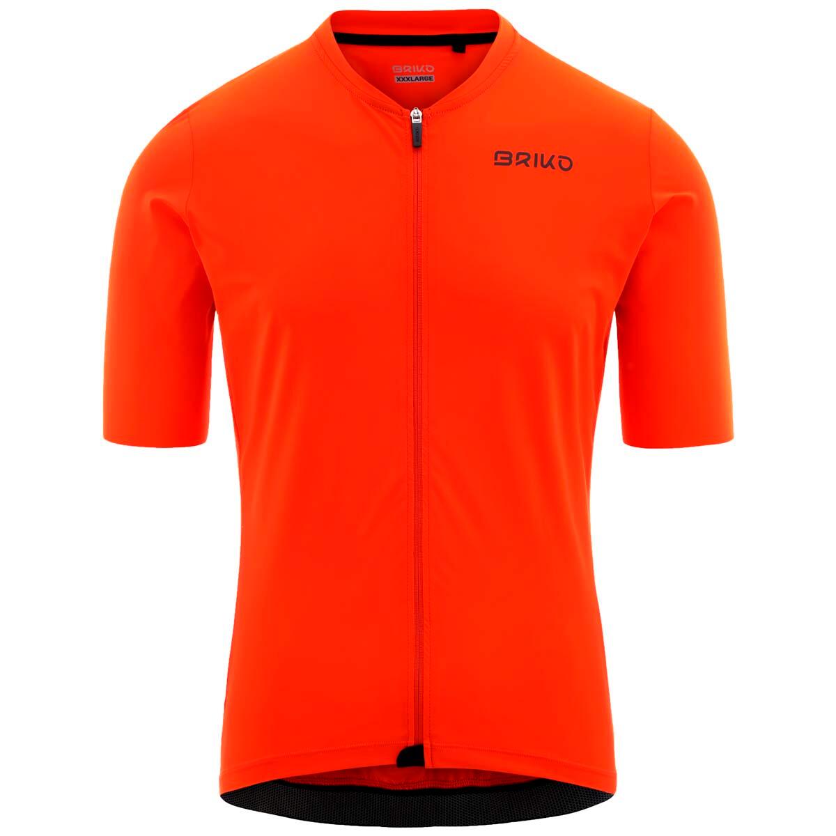 BRIKO briko t-shirt arancio da uomo in materiale sintetico da ciclismo e bici road