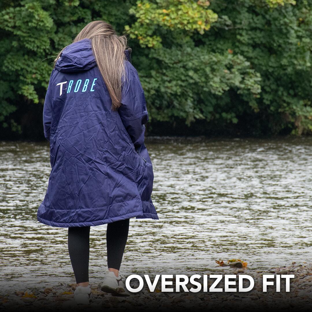 T-Robe Weatherproof Changing Robe – Adults - Purple/Blue - Large ...