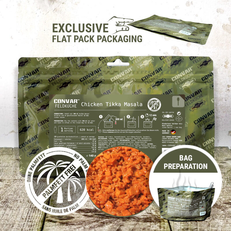 CONVAR™ Feldküche Chicken Tikka Masala Trekkingnahrung 5/5