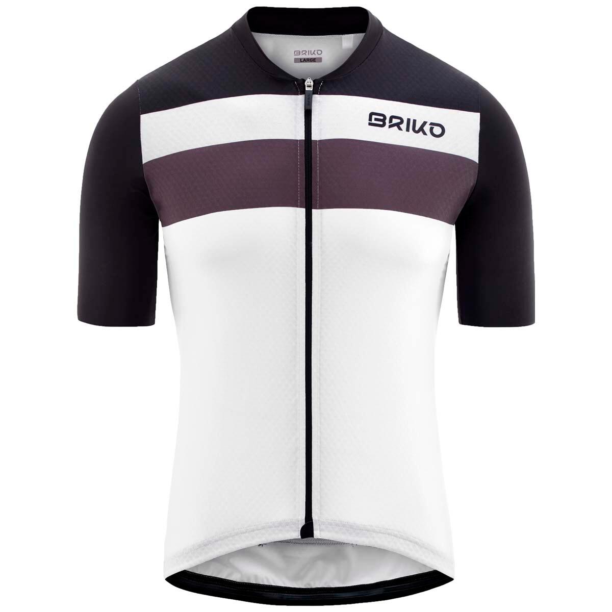 BRIKO briko t-shirt bianco da uomo in materiale sintetico da ciclismo e bici road