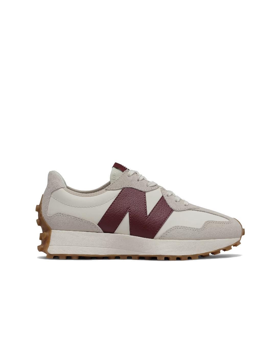 Women's New Balance W327ka Beige Leather Sneakers 2/5