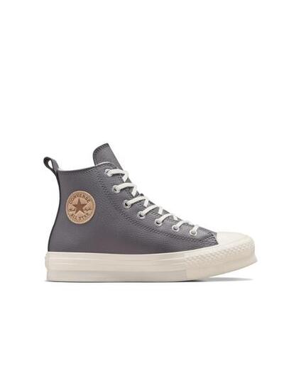 Chaussures pour fille Converse Eva plateforme haute en cuir Gris